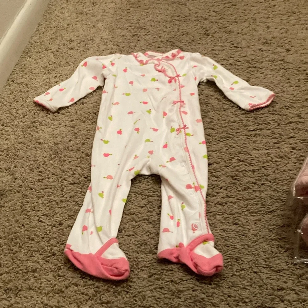 Carter’s Baby One Piece with Pink and green turtles